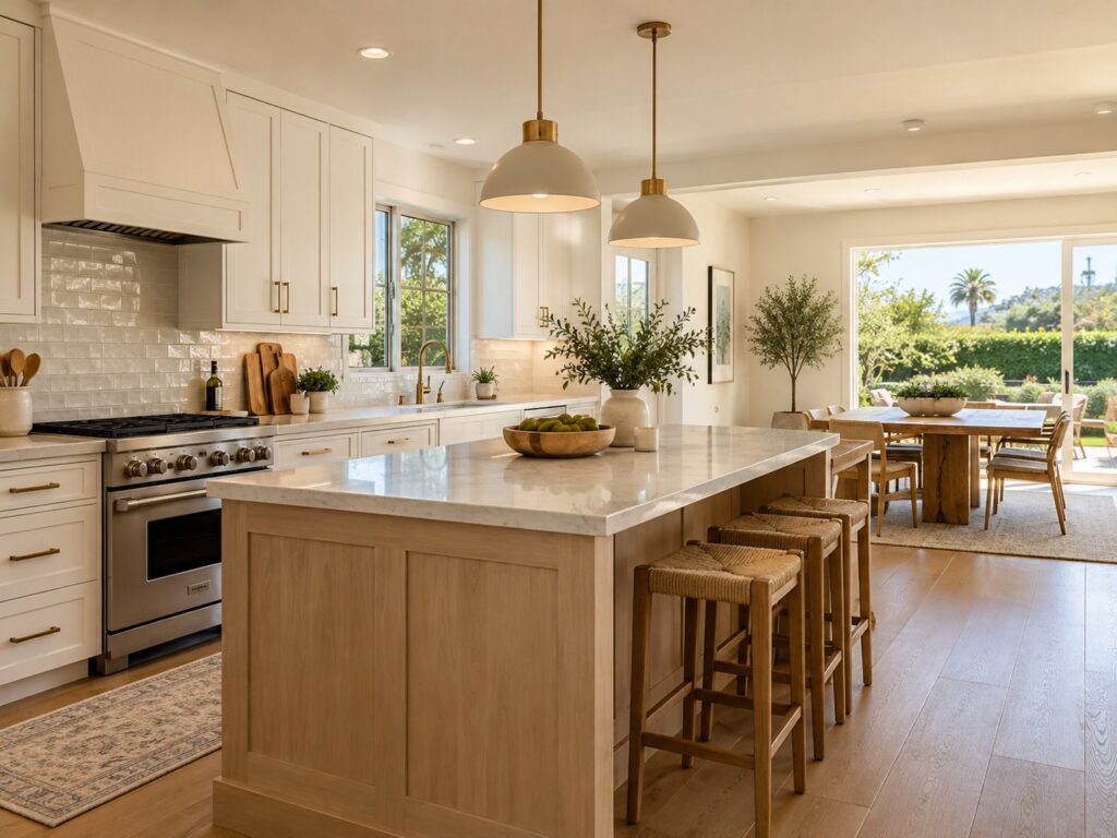 What Is A Comparative Market Analysis: bright staged kitchen in a home ready for a free valuation
